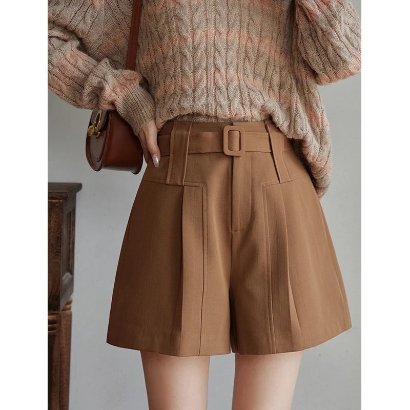 谜秀【年中大促】高腰显瘦休闲裤外穿宽松复古女秋季短款阔腿裤子