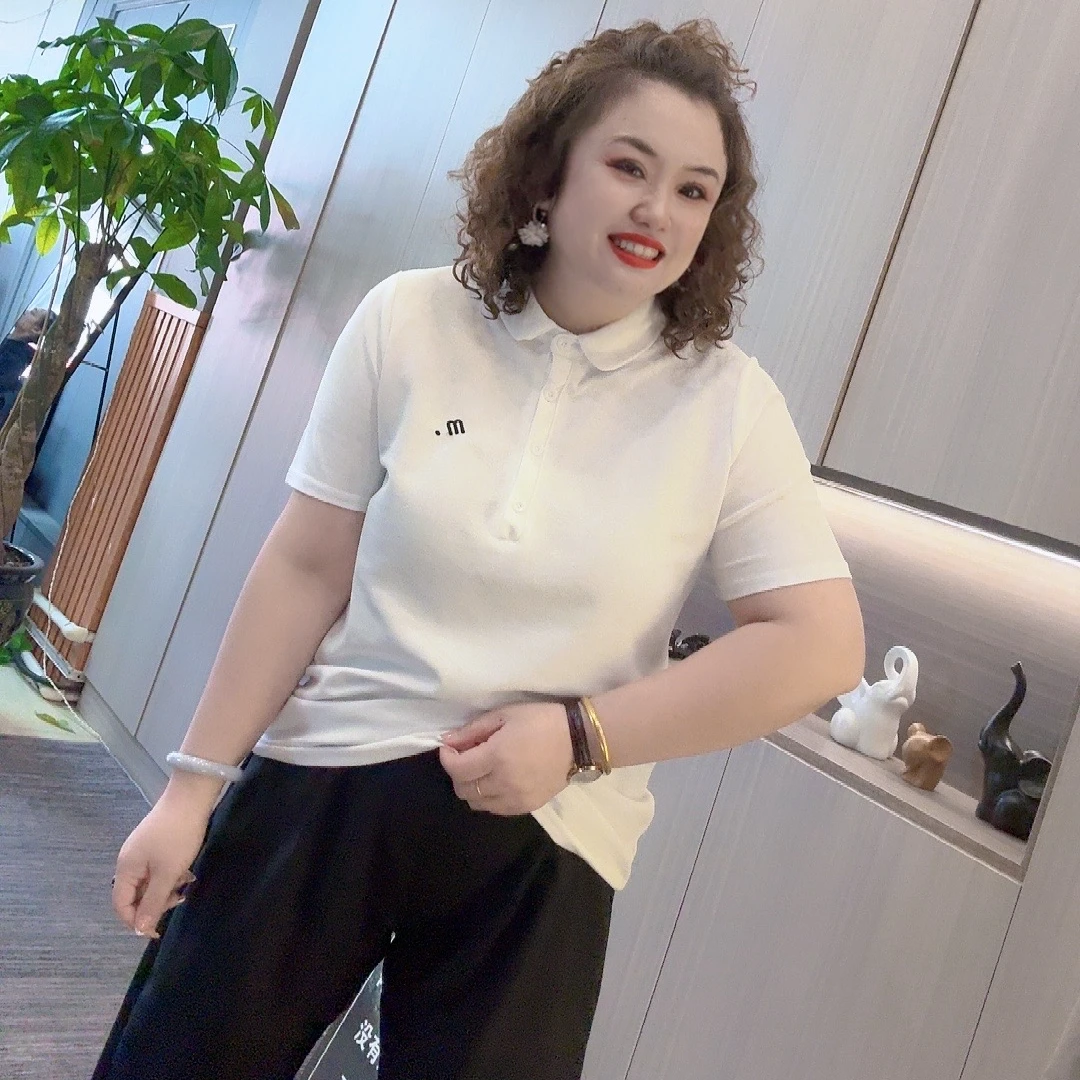 2169（丹姐家）夏季新款休闲百搭宽松显瘦polo领短袖T恤女