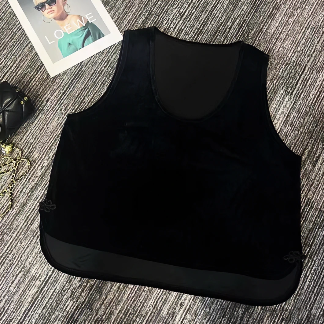 3356（丹姐家）时尚洋气国风百搭丝绒盘扣马甲.