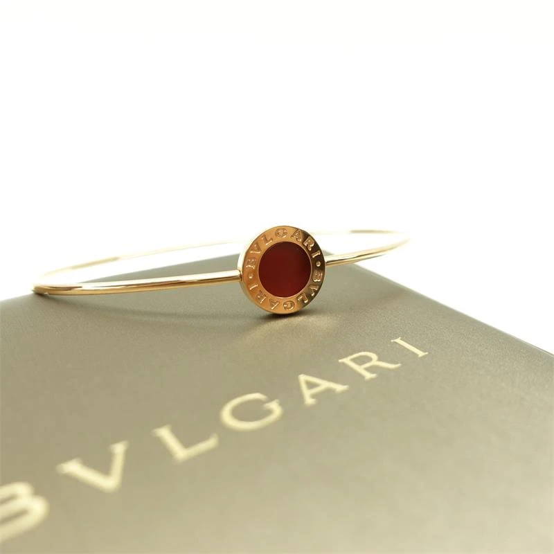 99新 BVLGARI/宝格丽 红玉髓圆饼手镯/T_ZY0000214158 公价15400