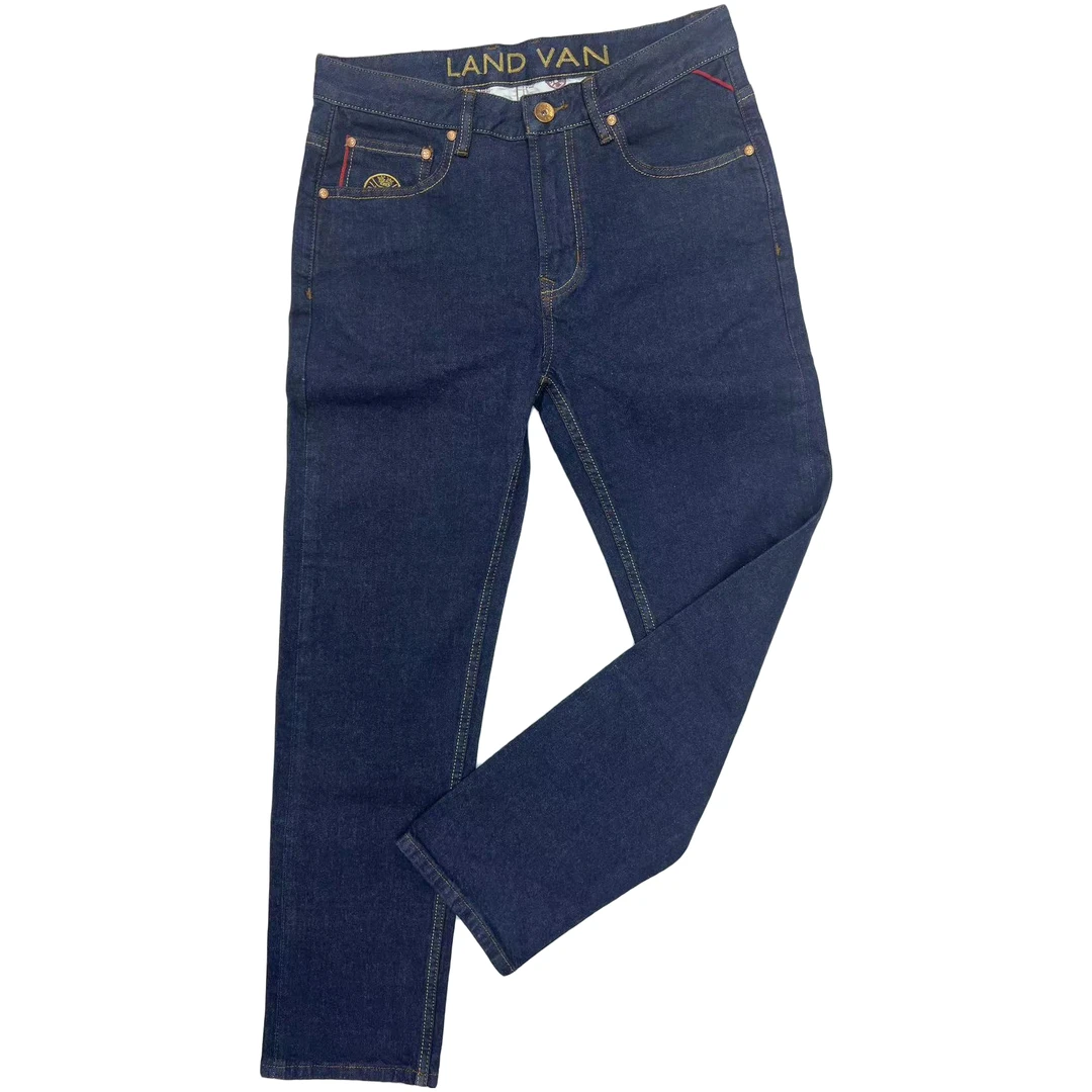 13.5ZO赤耳丹宁99%棉微弹小直筒裤藏蓝色G9010不掉色牛仔裤