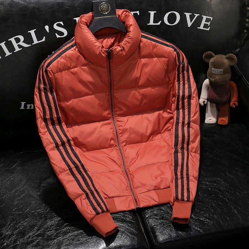 欧货冬季新款男士复古潮流立领时尚美式青年长袖修身轻奢保暖外套