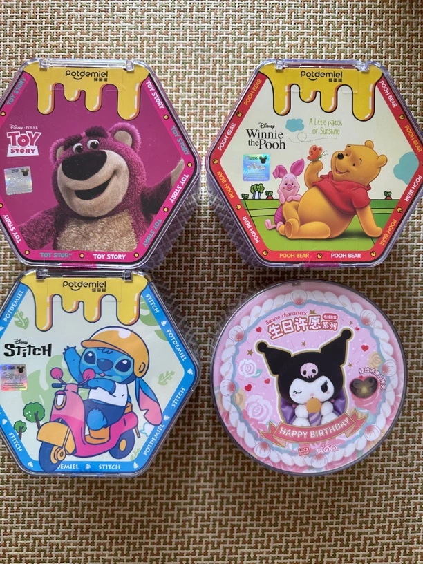 草莓熊、维尼熊、史迪奇、三丽鸥毛绒潮玩盲盒（默认直播间代拆）