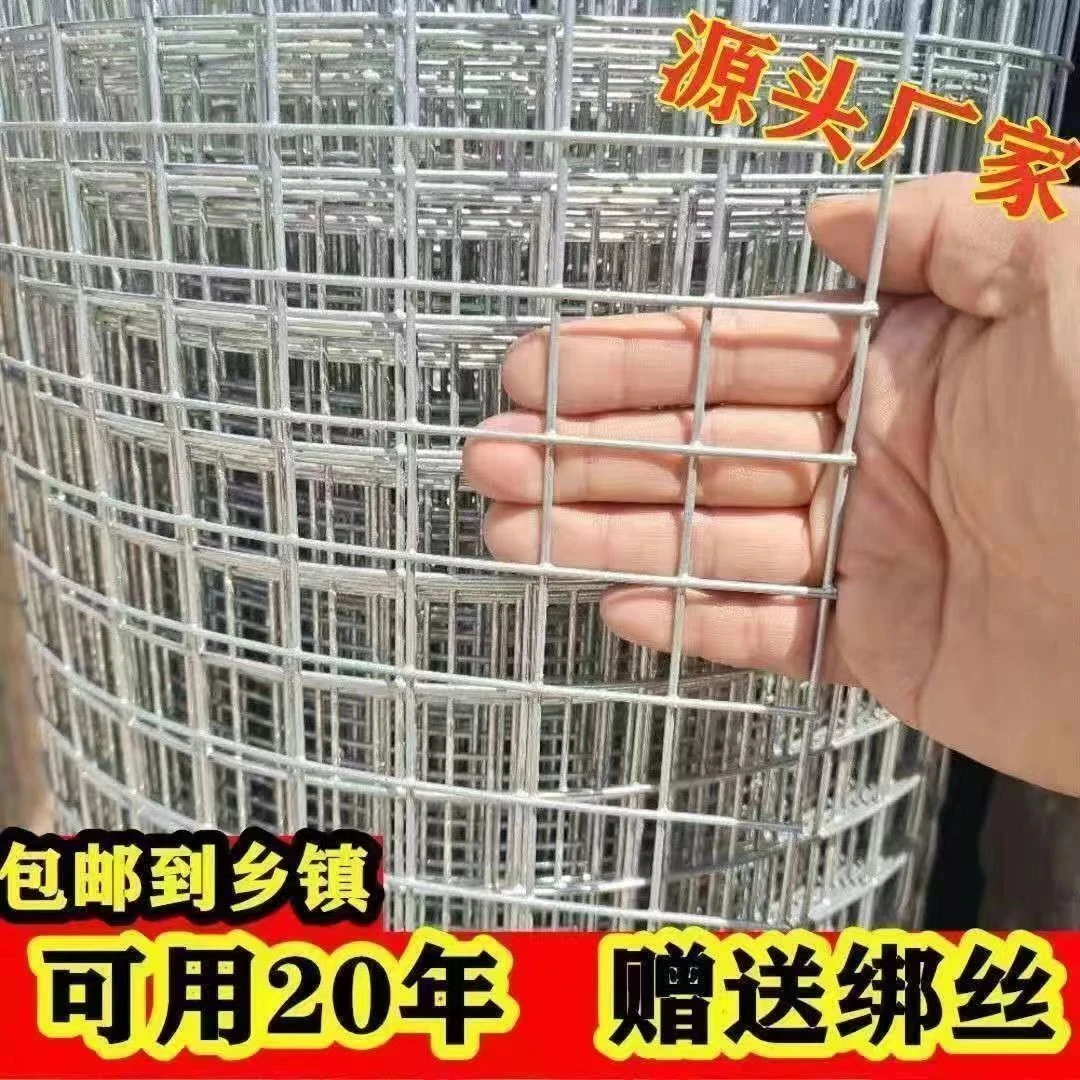 镀锌防锈铁丝网镀锌钢丝网围栏养殖网拦鸡网建筑网防护网铁网格