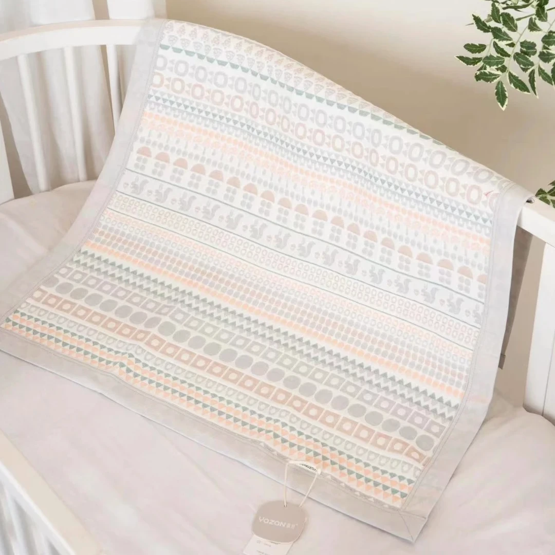 雅赞【新生儿纱布软凉席】宝宝长绒棉 透气亲肤 定制软凉席