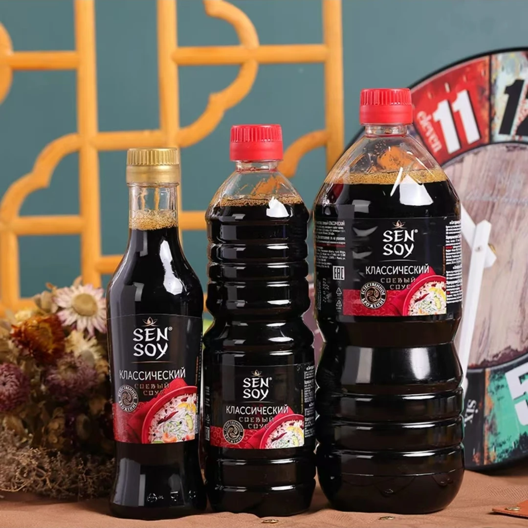 【婷猫儿茂林专属】俄罗斯原装进口酿造酱油口感鲜美酱香浓郁1L