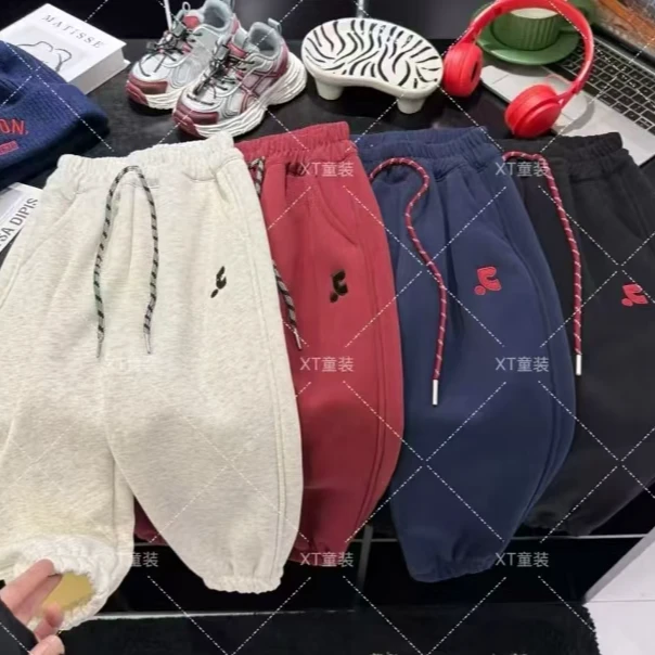 【加绒新品上市】男童加绒裤子秋冬款2024新款运动裤棉裤加厚卫裤