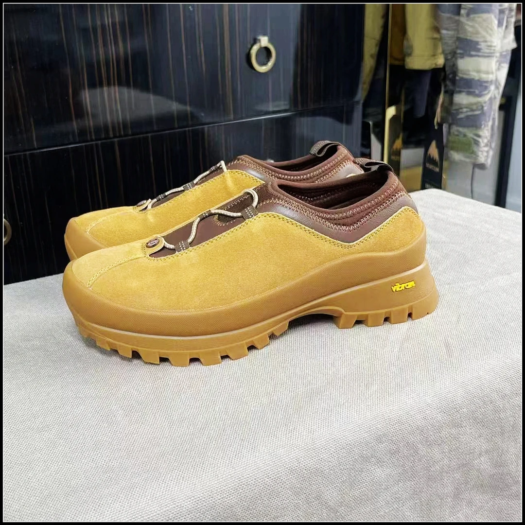 gddgnoc棕色高端自主品牌v底一脚蹬鞋