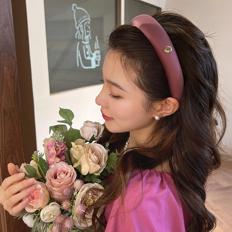 法式复古彩色高颅顶海绵发箍气质优雅压发卡外出百搭头箍2025新款