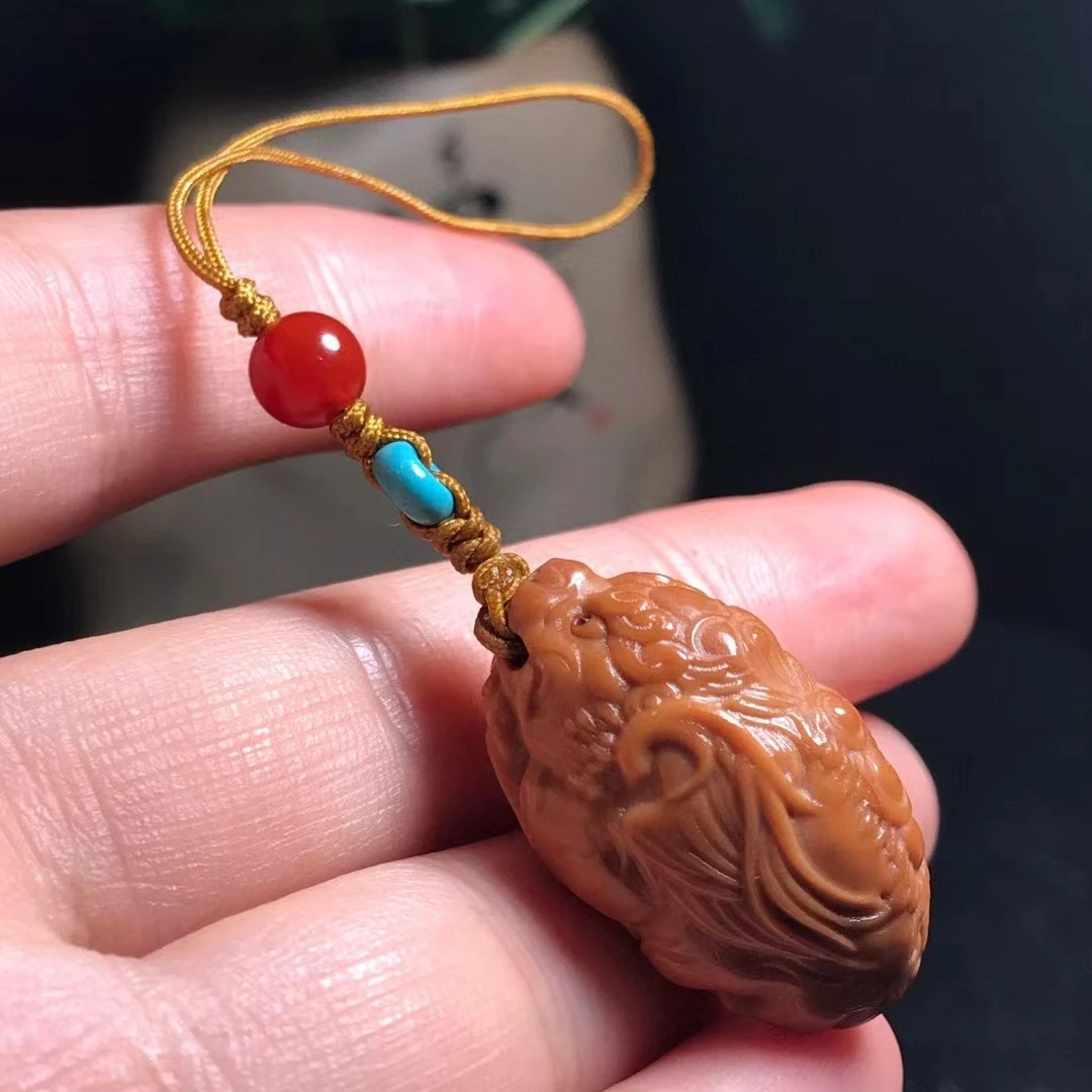 橄榄核雕招财守财貔貅单籽尺寸1.7*2.7cm挂件吊坠文玩把件老油核