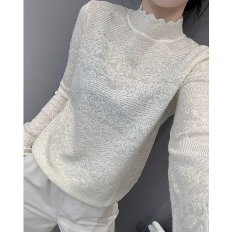 秋冬款遮肚子显瘦宽松针织衫长袖女欧货洋气内搭毛衣打底纯色上衣