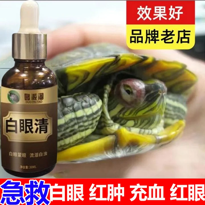 乌龟眼睛睁不开怎么办红眼乌龟白眼龟蒙眼红肿幼龟乌龟专用护龟液