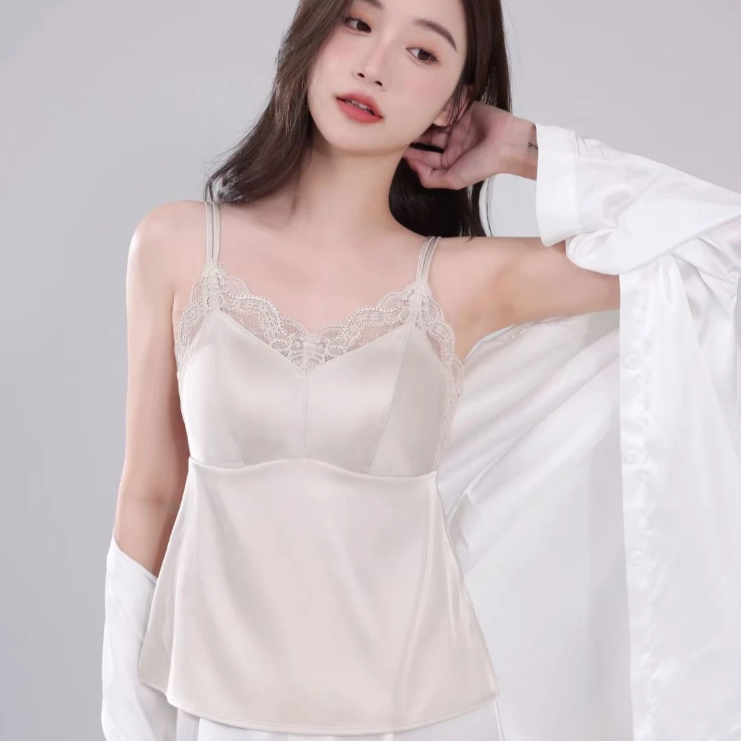 蕾丝吊带背心女2025春夏新款高级感显瘦内搭美背文胸吊带背心内搭