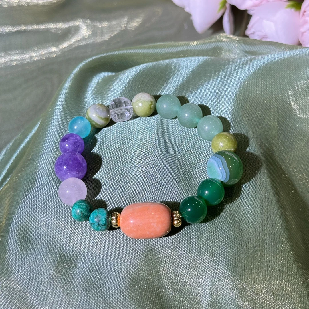 铜合金仿水晶手链 DIFANDO民族风多色拼接晶晶女士手链SC013