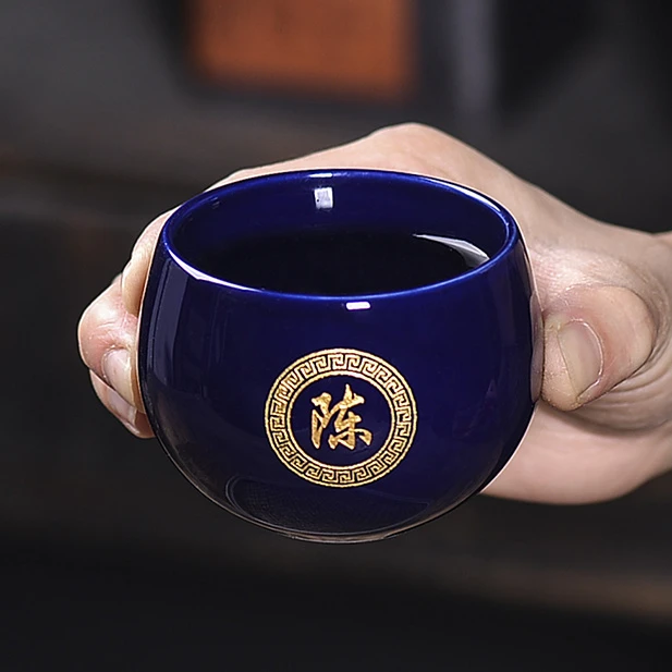 私人定制茶杯个人专用刻字免费定制姓氏主人杯个人茶盏功夫杯