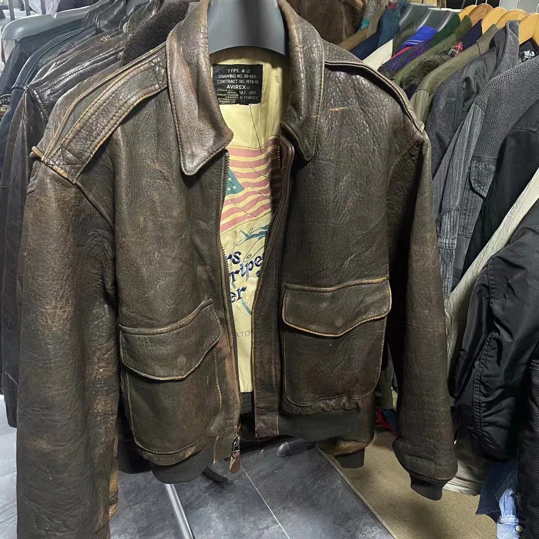 Vintage美式复古飞行机车夹克外套