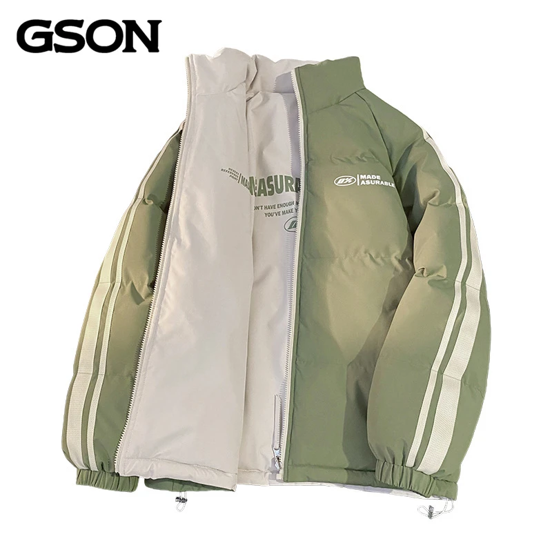 GSON棉服男士潮牌立领棉袄冬季新款加厚保暖棉衣原创国潮大码外套