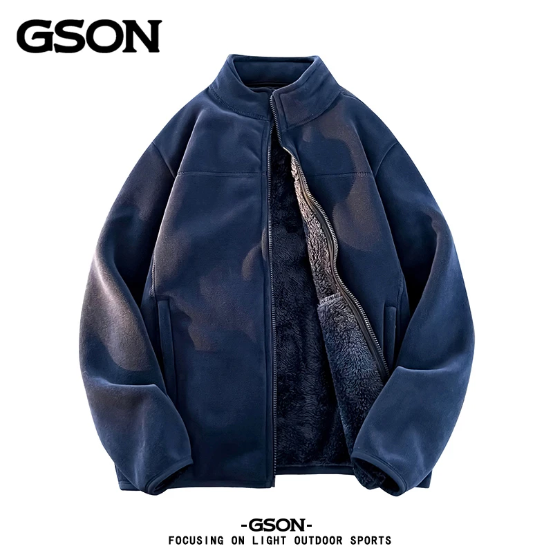 NASA户外抓绒衣男摇粒绒外套女上衣冲锋衣内胆春秋冬加厚卫衣