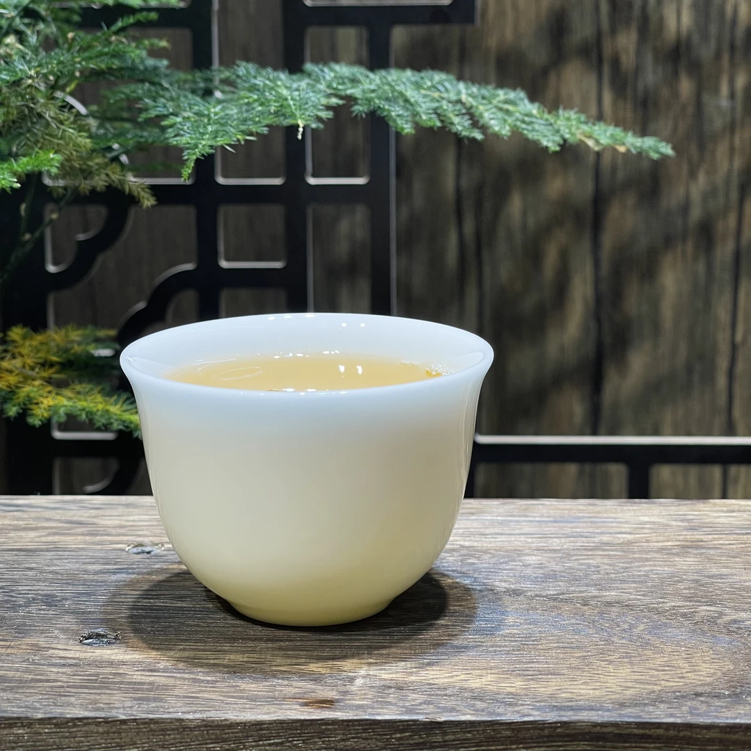 白瓷手工冰种玉瓷上釉不倒杯主人杯个人茶杯陶瓷压手杯纯白茶具