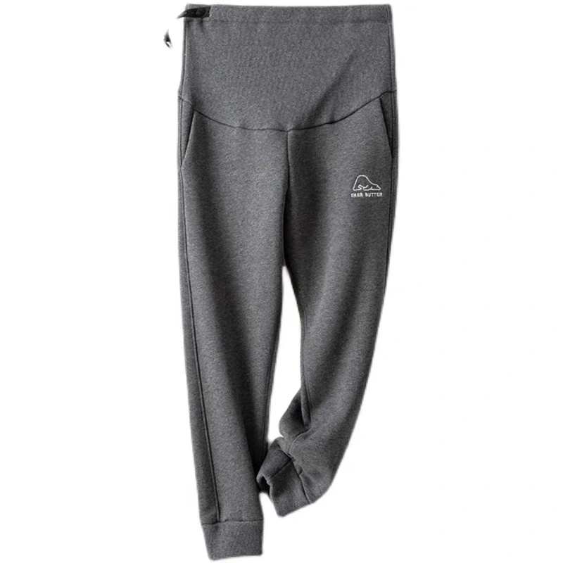 90-200斤加肥加大卫裤孕妇高腰托腹秋冬加绒休闲裤