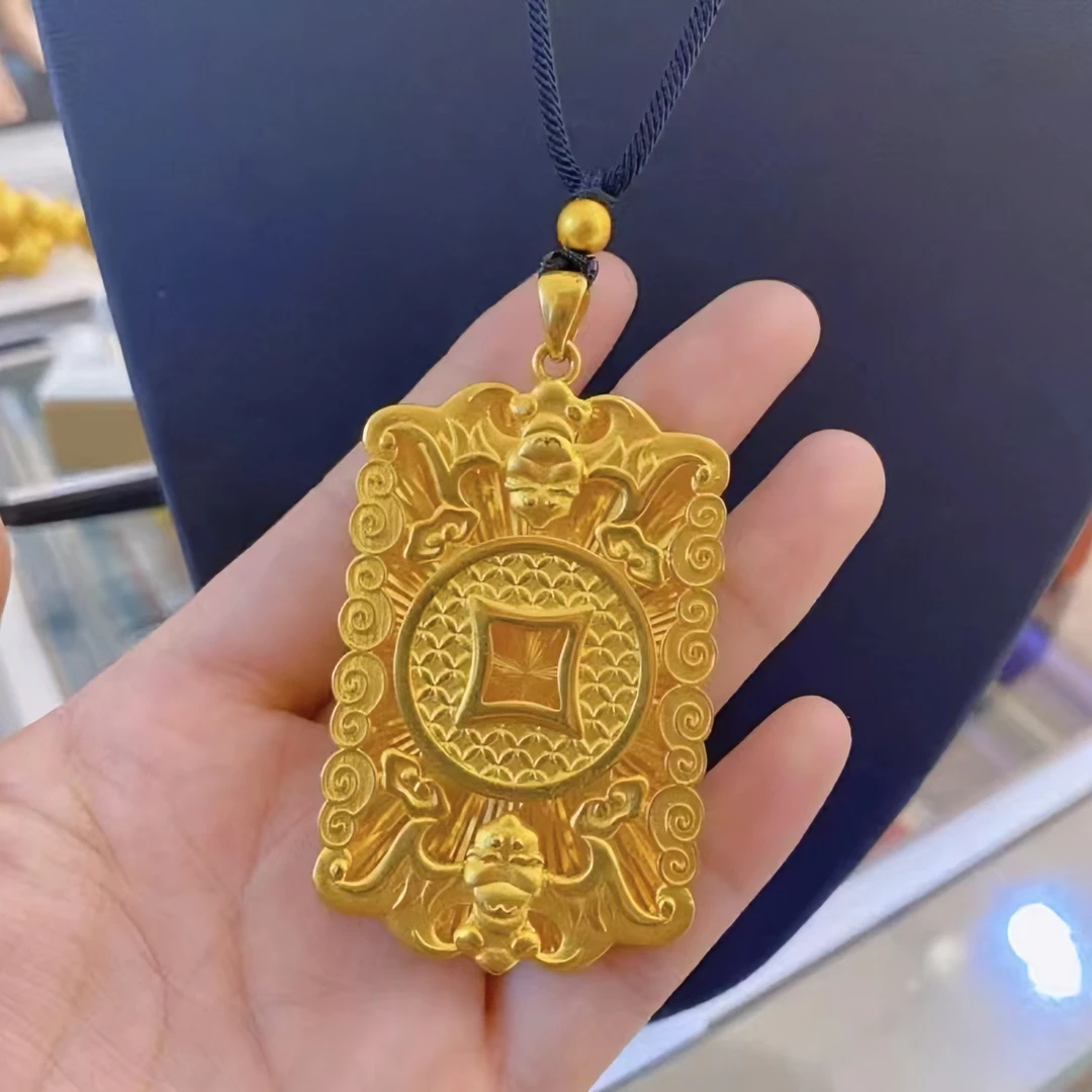 合金吊坠 铜钱吊坠牌    传承女王大气复古经典百搭