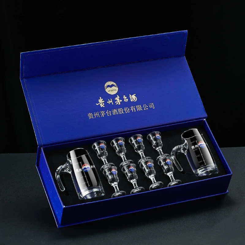 白酒杯分酒器礼盒装茅台酒盅分酒壶烈酒杯一口杯子弹杯白酒杯套装