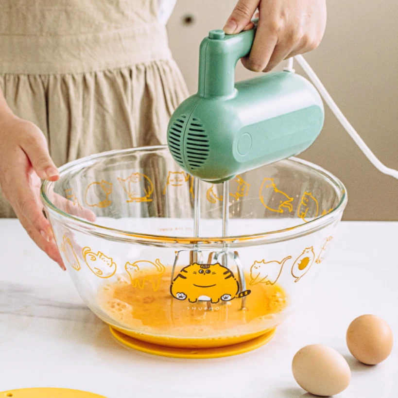 【微瑕带盖】胖橘玻璃和面盆 4500ml fd