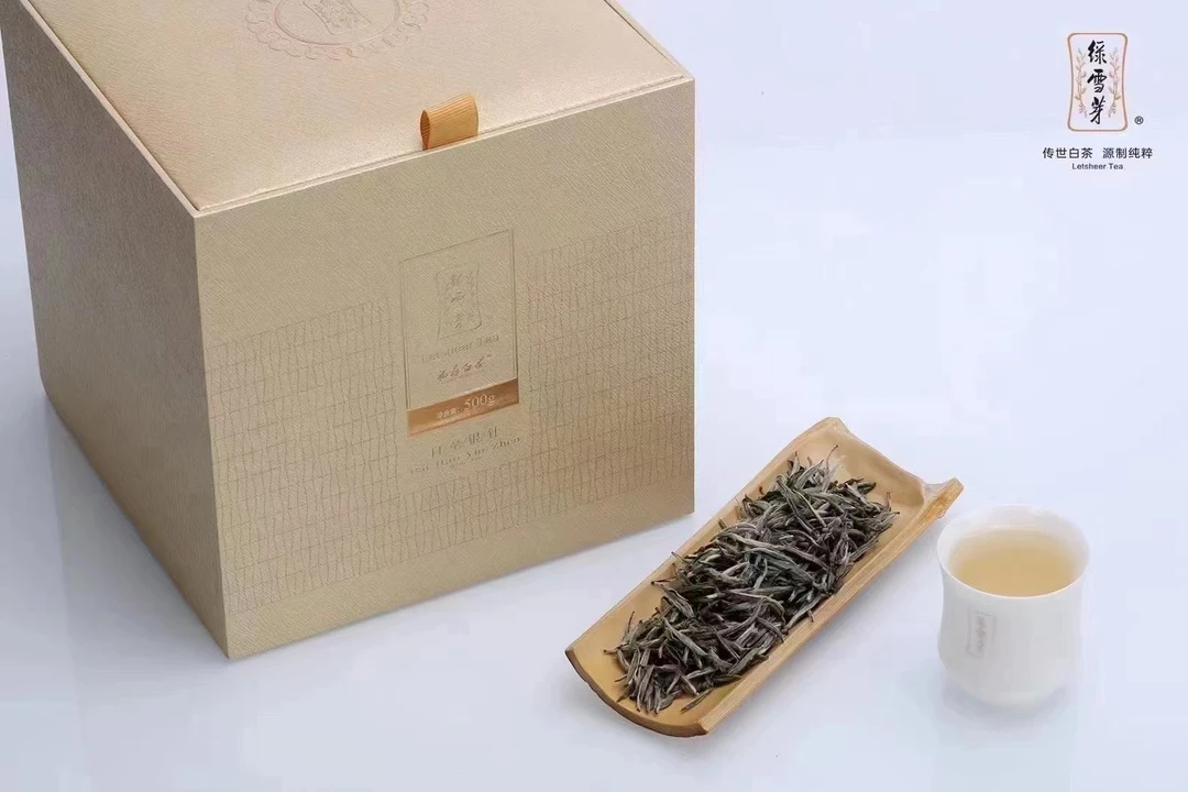 绿雪芽福鼎白茶正方罐系列2022年白毫银针500g