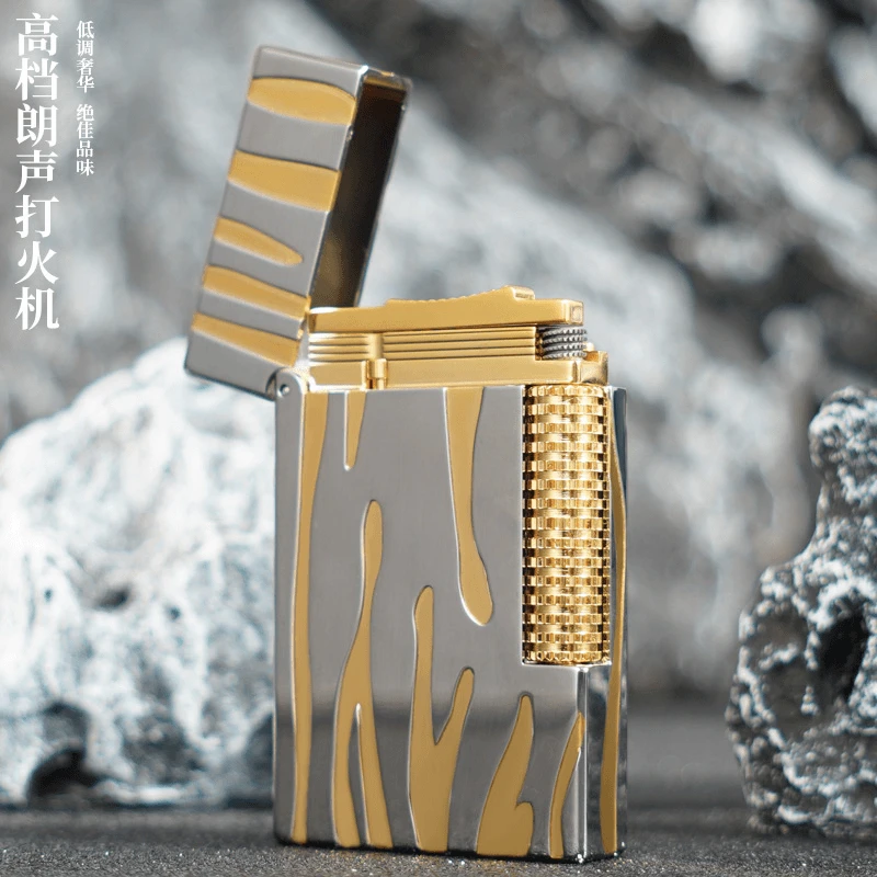 卡路上善若水朗声打火机高档侧滑轮点火打火机时尚潮流LS40