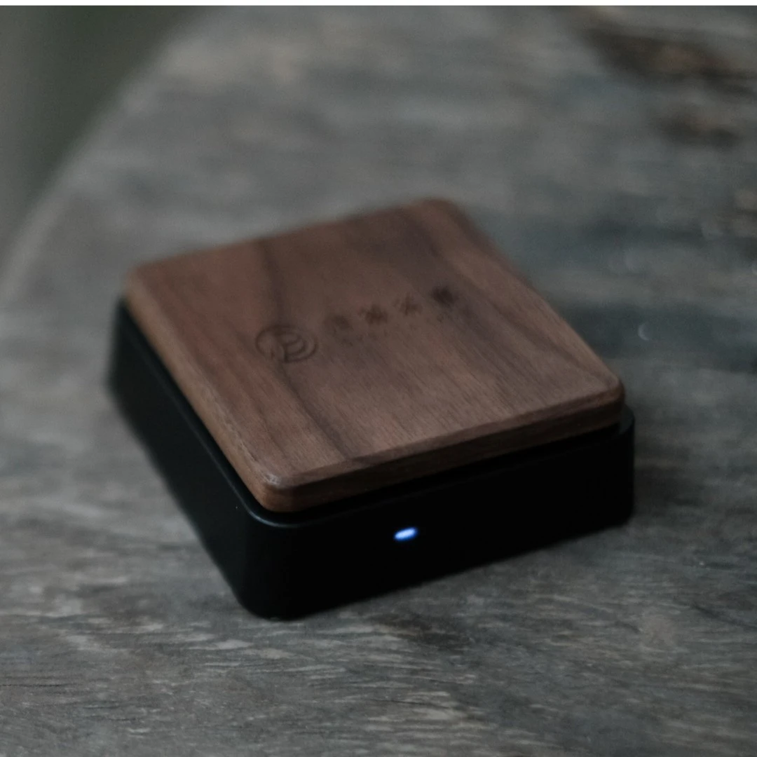 归荼茶事｜茶称 迷你茶叶电子秤 胡桃木色