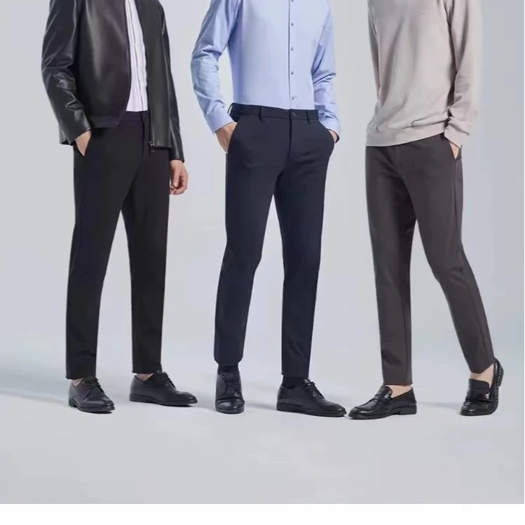 高端男装男士春夏百搭简约男式弹力舒适经典商务休闲裤