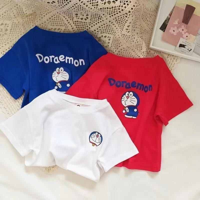 纯棉儿童夏季短袖T恤宝宝上衣休闲夏款圆领韩版卡通动漫印花小童