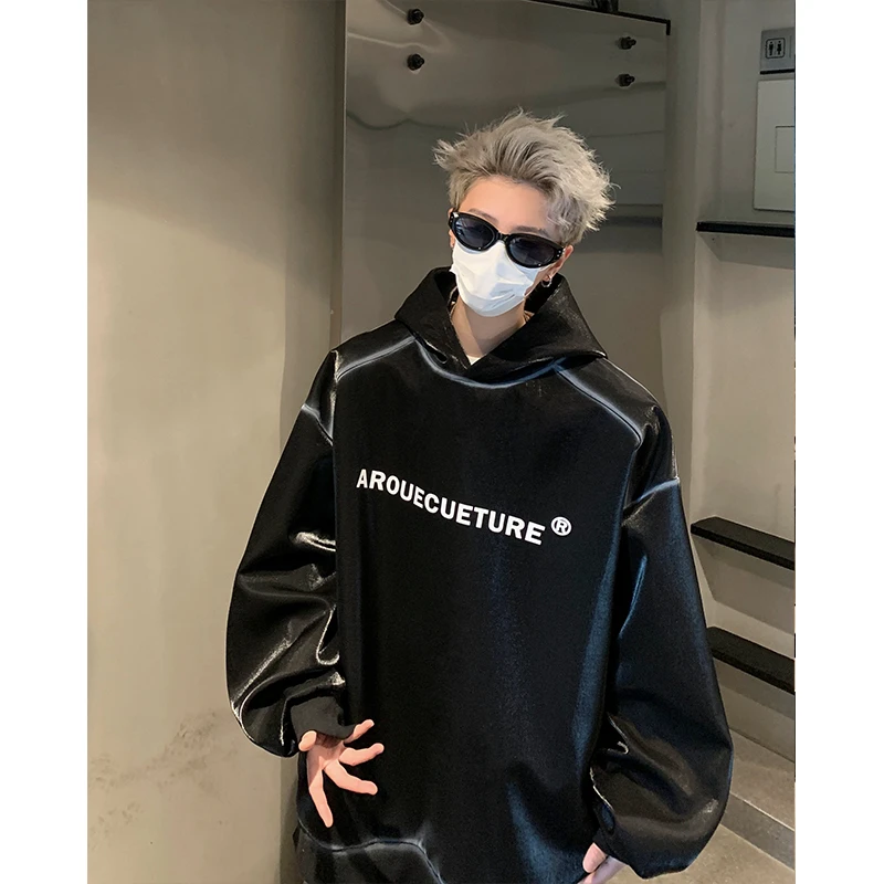 美式西海岸扎染卫衣男重磅质感oversize高街春秋连帽外套潮男痞帅