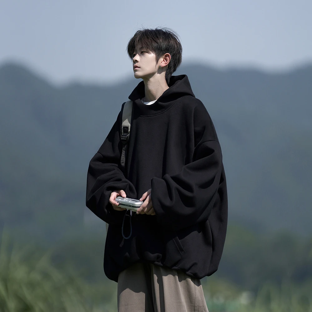 oversize卫衣男400g重磅质感美式复古cleanfit潮男痞帅连帽外套潮