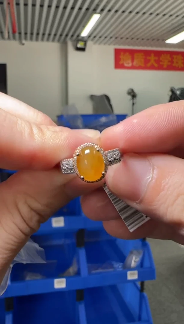 【闪购商品】翡翠戒指银S925镶嵌翡翠s925银戒指