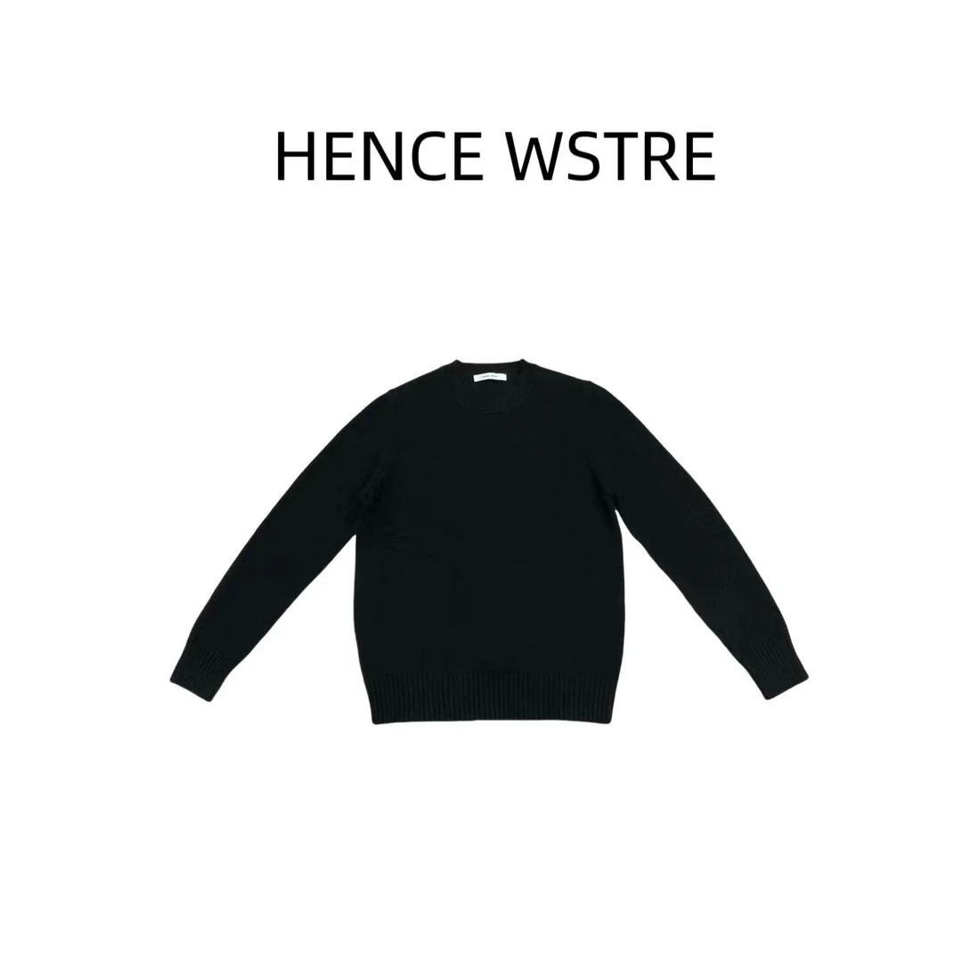 HENCE WSTRE秋季休闲百搭宽松套头圆领长袖针织衫