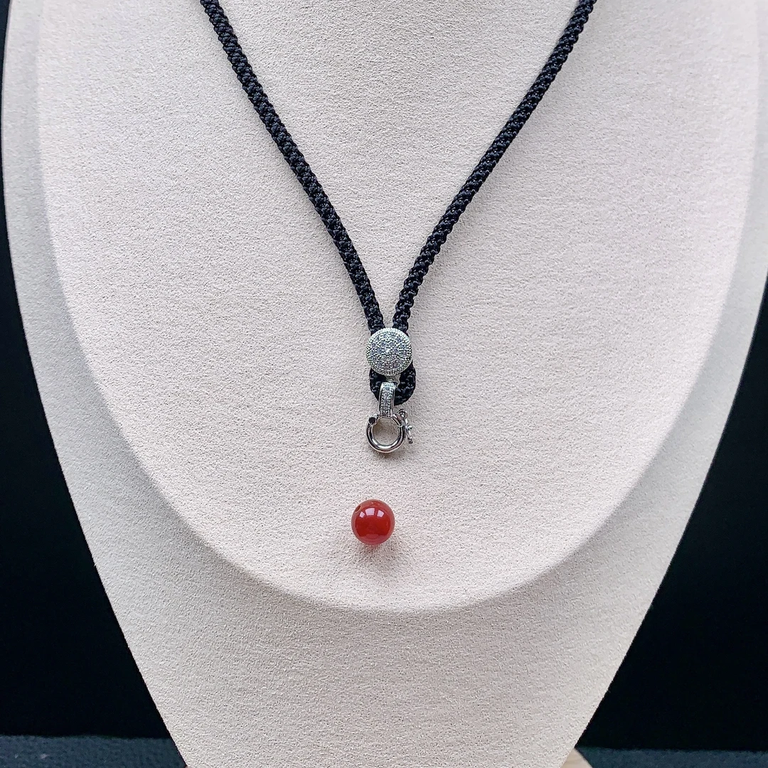 高档万能扣吊坠挂绳 天然玛瑙配珠