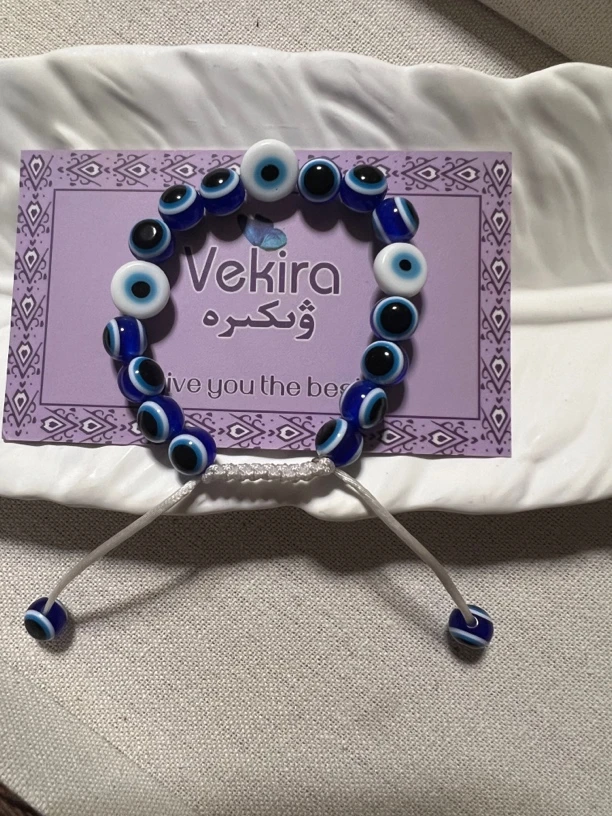 非金属布艺手链 三白蓝手链新款手链