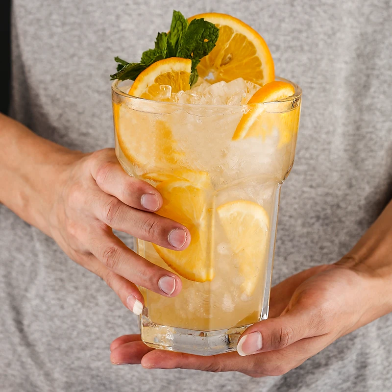 水果茶杯ins风网红莫吉托杯餐厅冷饮杯超大玻璃杯柠檬果汁杯水杯