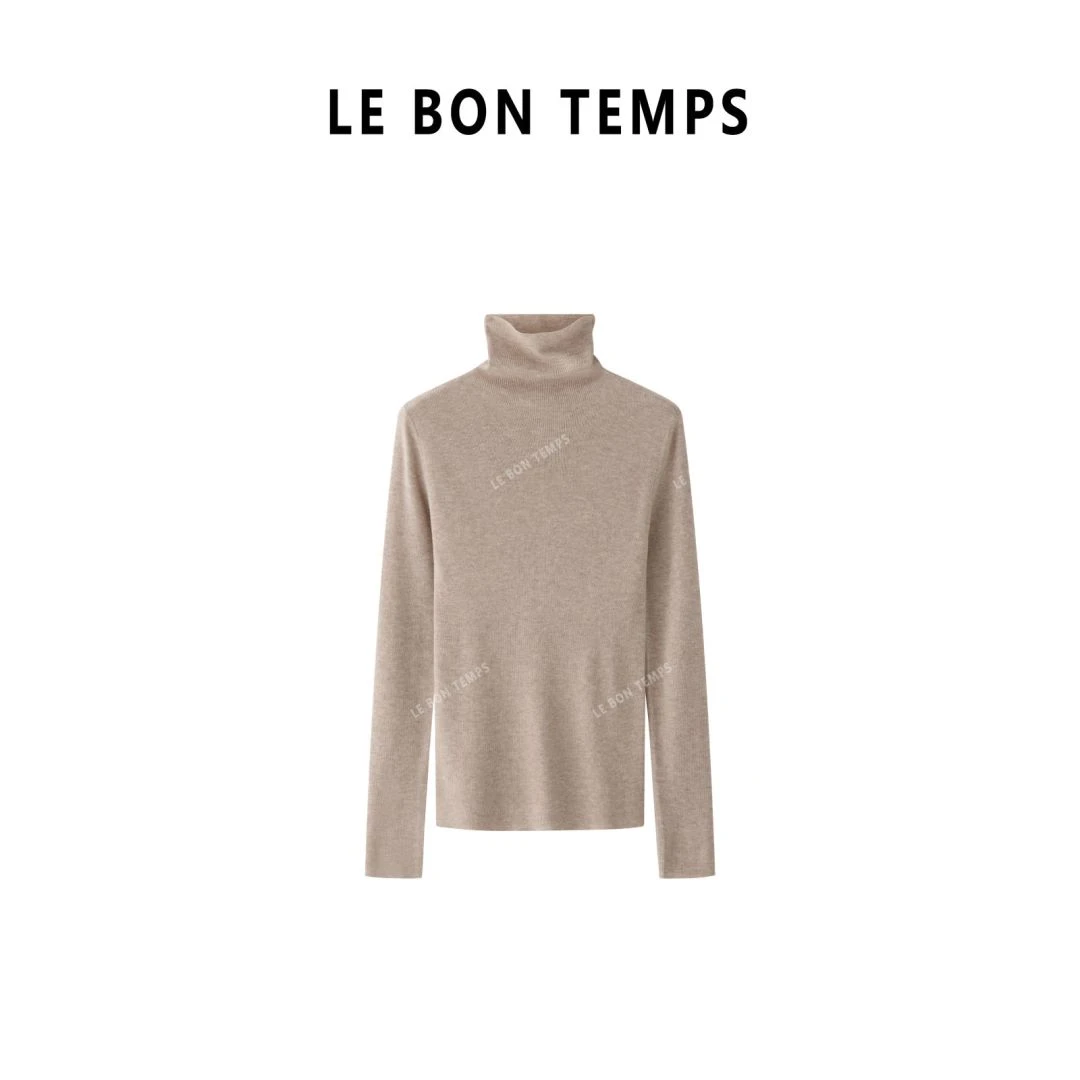 【LE BON TEMPS】秋冬新款高领修身显瘦打底针织衫c801394