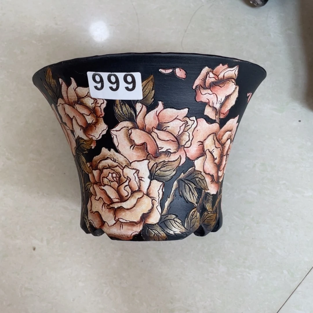 紫砂花盆?**链陶瓷多肉花盆精品