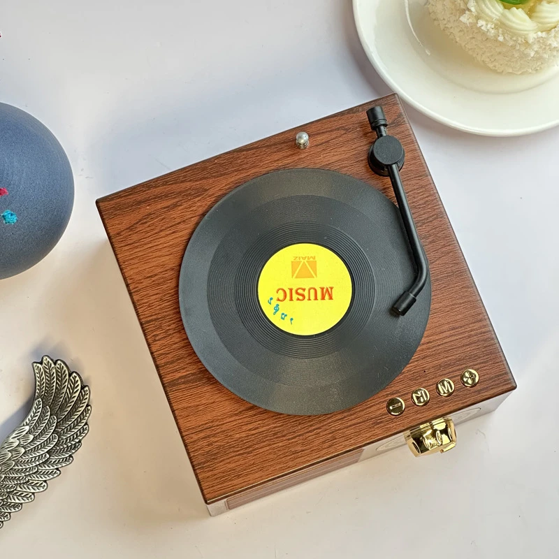 复古留声机蓝牙音响音箱无线蓝牙音箱复古风怀旧风老式桌面留声机