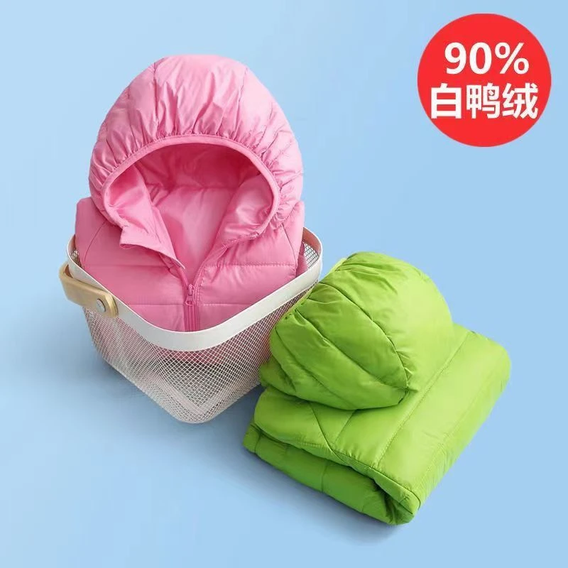 2023反季儿童羽绒服轻薄款男女童中小大童宝宝连帽