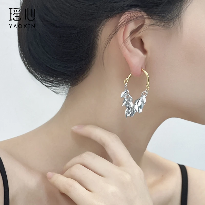 铜合金YX-2032 麦穗流苏耳环 小众简约个性气质耳环