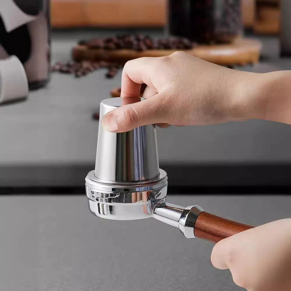 摩者304不锈钢磨豆接粉杯手柄接粉器加厚闻香杯咖啡豆量杯防飞粉