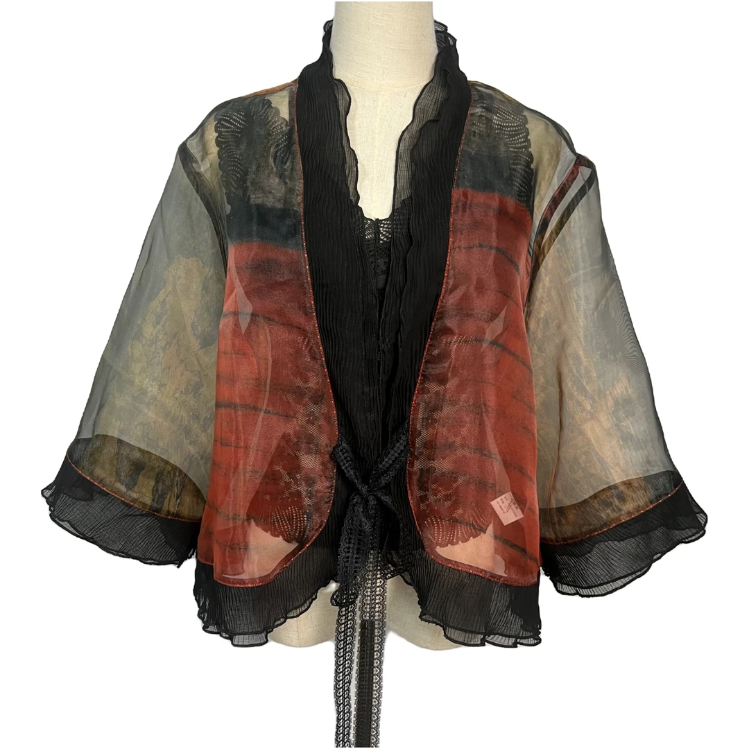 【红熹潮888彩色】夏季时尚百搭透气国风宽松设计师女士外套