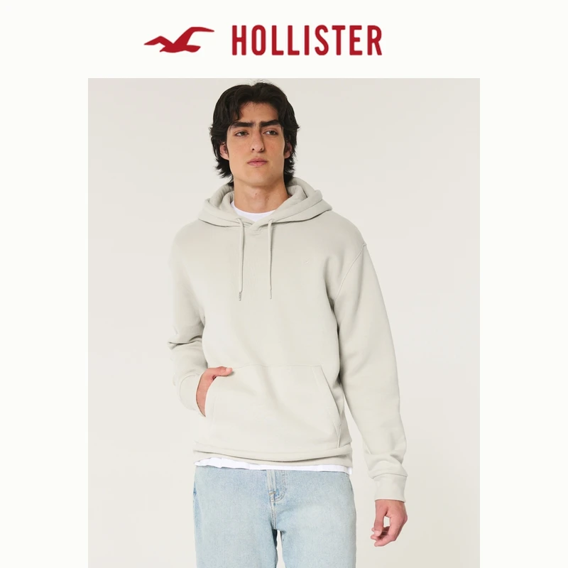 Hollister24美式情侣小海鸥抓绒卫衣帽衫男女 KI322-4153