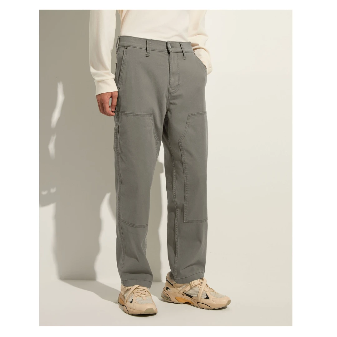 Hollister24春秋款美式vibe经典宽松阔腿工装长裤男装330-4181