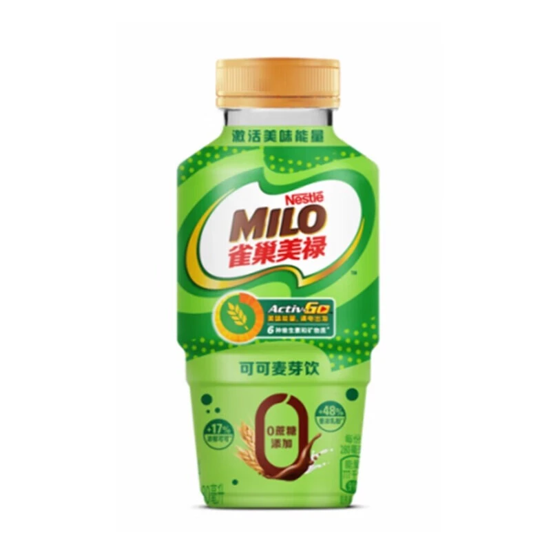 Nestle/雀巢雀巢美禄可可麦芽饮0蔗糖280ml*4瓶装