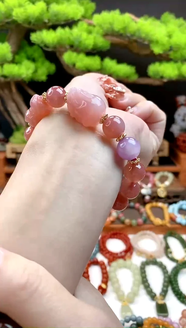 【闪购商品】玛瑙手链未镶嵌（多样性发货）莲花貔貅
